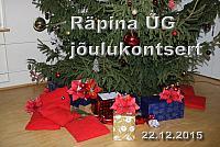 Räpina Ühisgümnaasiumi jõulukontsert 22. detsembril.